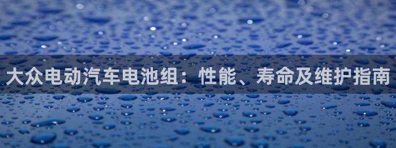 优发国际官网官方网址：大众电动汽车电池组：性能、寿命及维护指南