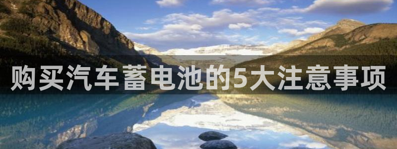 优发国际官方网平台：购买汽车蓄电池的5大