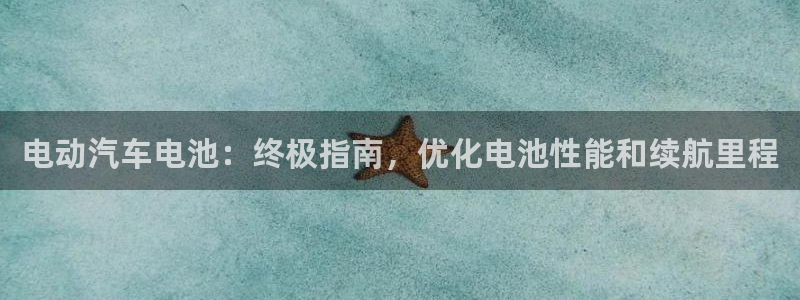 优发国际手机版网站下载：电动汽车电池：终极指南，优化电池性能和续航里程